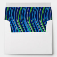 Bar Mitzvah Blue and Green Prayer Shawl Envelope