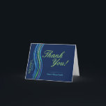 Bar Mitzvah Blue and Green Prayer Shawl Thank You<br><div class="desc">Customize this Bar Mitzvah thank you card with a colorful prayer shawl in blue and green colors. You can change the background color,  font,  text color,  add graphics,  delete graphics and more to make the perfect invitation for your special event.</div>