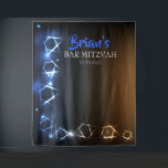 Bar Mitzvah Blue Photo Booth Party Backdrop Black<br><div class="desc">Bring in all your friends and STRIKE A POSE in front of this stunning BACKDROP!
Email me at Marlalove@hotmail.com for further customization.</div>