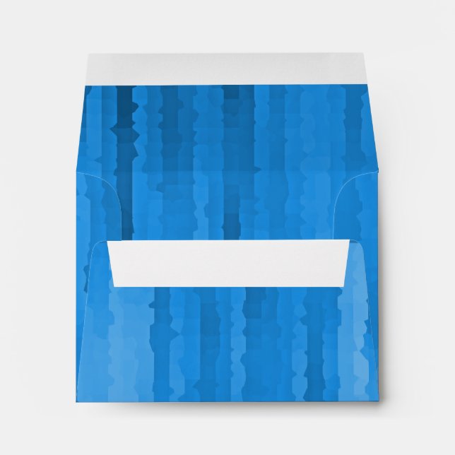 Bar Mitzvah Blue Techno Streaks Envelope (Back (Bottom))