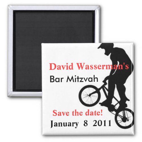 Bar Mitzvah BMX Save the Date Magnet