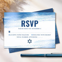 Bar Mitzvah Bold Modern Navy Typography Blue Foil