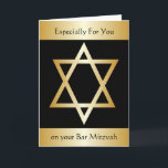 Bar Mitzvah Card<br><div class="desc">Star Of David Bar Mitvah Card. Customizable with any text of your choice. Design by justbyjulie.com</div>