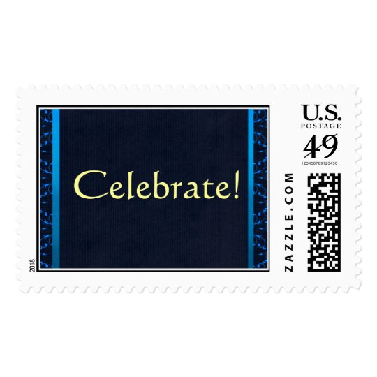 Bar Mitzvah "Celebrate" Stamps Zazzle