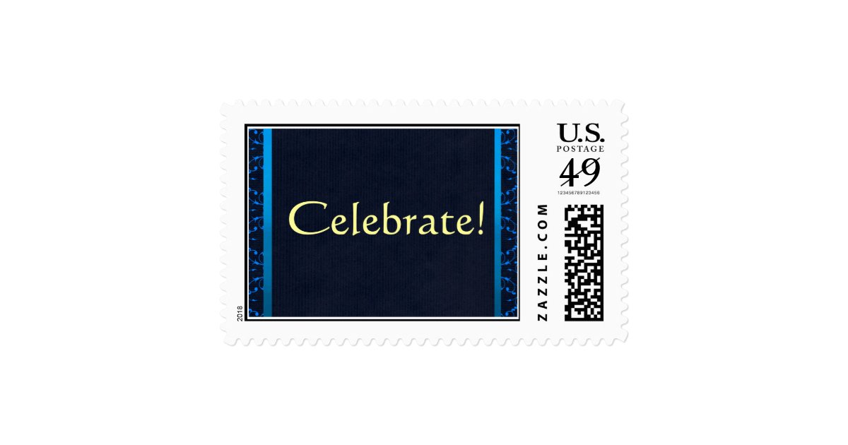 Bar Mitzvah "Celebrate" Stamps Zazzle