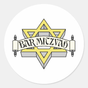 Bar Mitzvah Classic Round Sticker
