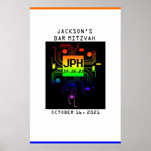 Bar Mitzvah Event Custom Logo Poster