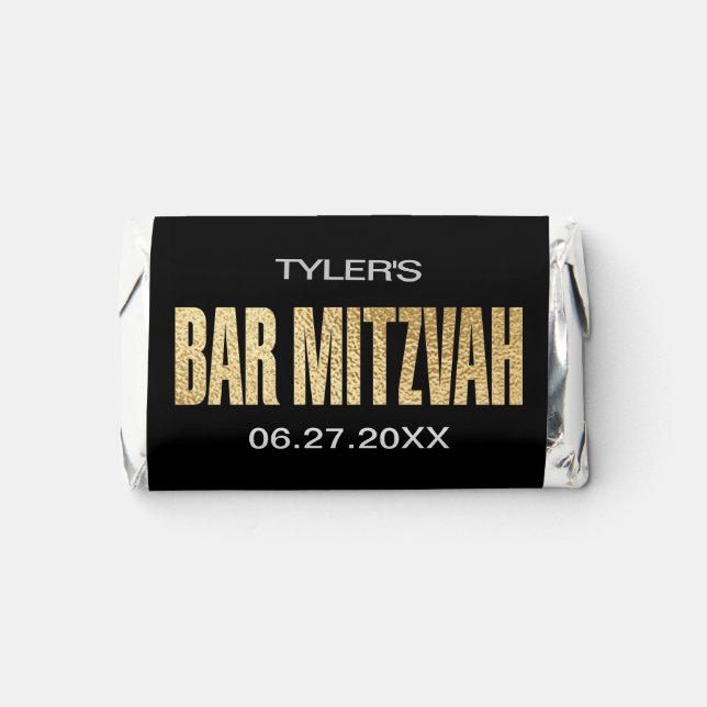 BAR MITZVAH favor chocolate mini bar (Front)