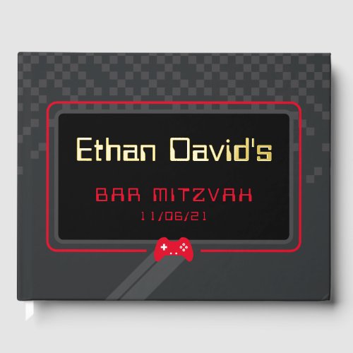 BAR MITZVAH gamer cool trendy red black
