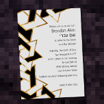 Bar Mitzvah Gold Black White Star of David Invitation<br><div class="desc">Bar Mitzvah Gold Black White Star of David
Bar Mitzvah and Bat Mitzvah invitation sets designed by Umua. Printed and shipped by Zazzle or its partners.</div>