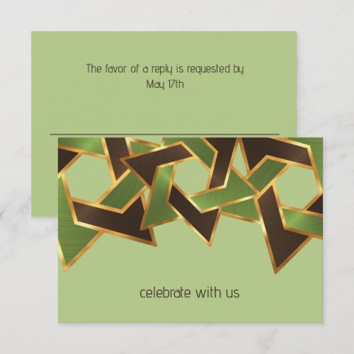 Bar Mitzvah Gold Green Brown Star of David