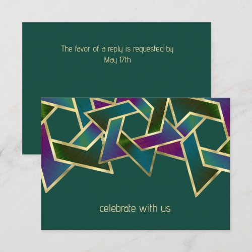 Bar Mitzvah Gold Purple Blue Green Star of David
