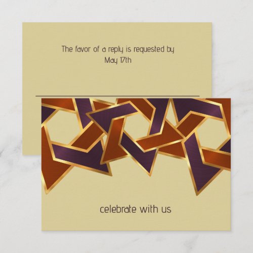 Bar Mitzvah Gold Rust Purple Star of David
