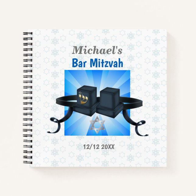 Bar Mitzvah, gratitude to your guests with this Notebook (Front)