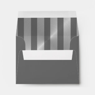 Bar Mitzvah Gray and Silver Stripe Star of David Envelope