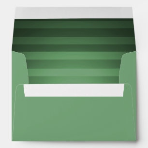 Bar Mitzvah Green and Black Horizontal Stripes Envelope