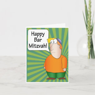Bar Mitzvah greeting card - Jewish Boy character