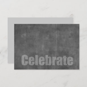 Bar Mitzvah Grunge Gray RSVP Card