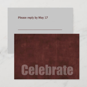 Bar Mitzvah Grunge Red RSVP Card
