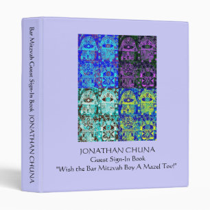 Bar Mitzvah Guest Sign-In Book : Mazel Tov Wishes 3 Ring Binder