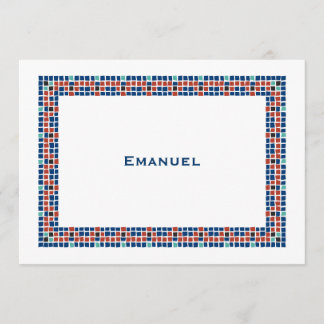 Bar Mitzvah Invitation Emanuel Star David Mosaic
