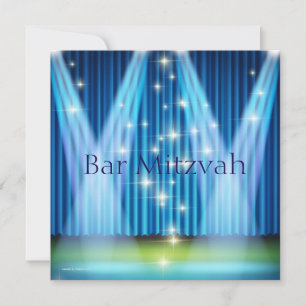 Bar Mitzvah Invitation, Lighted Stage Invitation