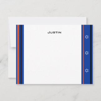 Bar Mitzvah Invitation Mets Baseball Thank You Car
