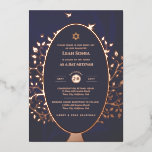 Bar Mitzvah Invitation REAL FOIL Tree of Life Gold Foil Invitation<br><div class="desc">⭐ GREAT VALUE ALL-IN-1 REAL FOIL Bar / Bat Mitzvah invitation. ⭐Shine on with these elegant modern invites - real gold foil on the front only - view the collection to view alternate color options. Double-sided there is plenty of room to add more details ⭐Enjoy your event planning adventure, save...</div>