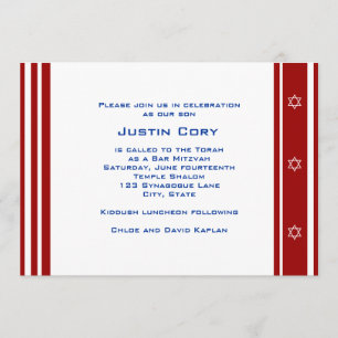 Bar Mitzvah Invitation Sports Baseball