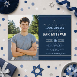 Bar Mitzvah Invitation With Photo