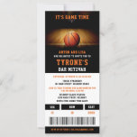 Bar Mitzvah Invitations | Basketball Ticket<br><div class="desc">Mazel Tov! Celebrate your child’s Bar Bat Mitzvah with this modern and fun invitation design. Easily personalize this basketball themed Bar Mitvah Invitation template with your child’s event details.</div>