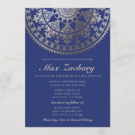 Bar Mitzvah Invitations Gold Foil