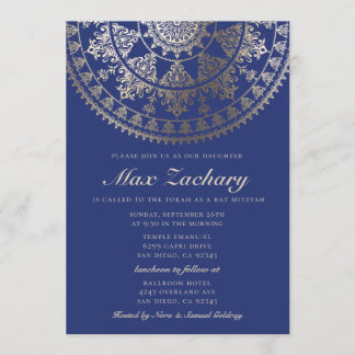 Bar Mitzvah Invitations Gold Foil