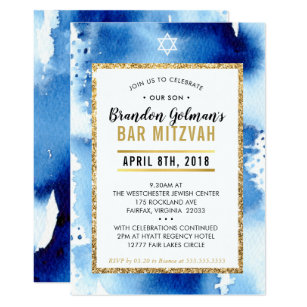 modern bar bat mitzvah invitations zazzle