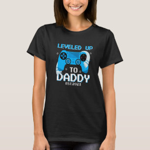 Bar Mitzvah Leveled Up To Daddy Est 2023 New Dad G T-Shirt