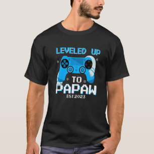 Bar Mitzvah Leveled Up To Papaw Est 2023 New Grand T-Shirt