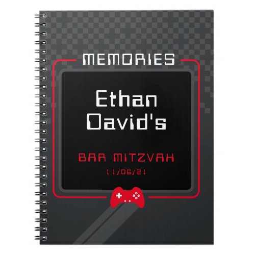 BAR MITZVAH MEMORIES gamer cool trendy red black