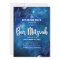 Bar Mitzvah Modern Blue Watercolor Agate Script