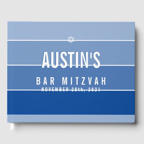 BAR MITZVAH modern bold ombre royal blue