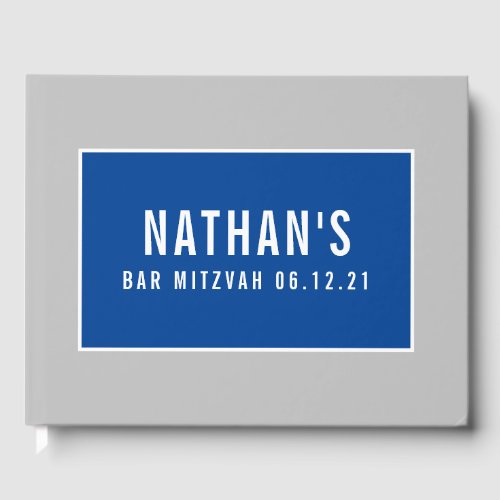 BAR MITZVAH modern geometric pattern gray blue