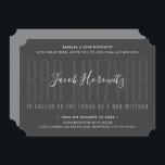 BAR MITZVAH modern overlay type boy dark gray Invitation<br><div class="desc">by kat massard >>> kat@simplysweetPAPERIE.com <<< CONTACT ME for custom wording or to add any lines in Hebrew Love the design, but would like to see some changes - another color scheme, product, add a photo or adapted for a different occasion - no worries simply contact me - I am...</div>