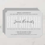 BAR MITZVAH modern overlay typography boy gray Invitation<br><div class="desc">by kat massard >>> kat@simplysweetPAPERIE.com <<< CONTACT ME for custom wording or to add any lines in Hebrew Love the design, but would like to see some changes - another color scheme, product, add a photo or adapted for a different occasion - no worries simply contact me - I am...</div>