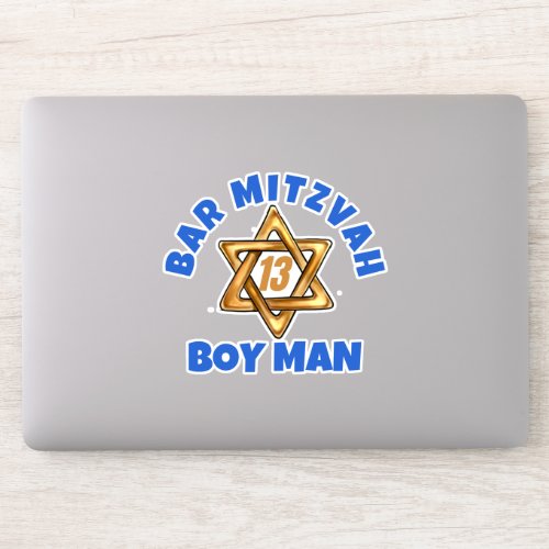 Bar Mitzvah Modern Star of David  Sticker