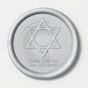 Bar Mitzvah Mogen David Wax Seal Sticker