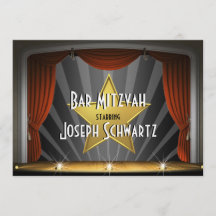 Bar Mitzvah Movie Star Invitation