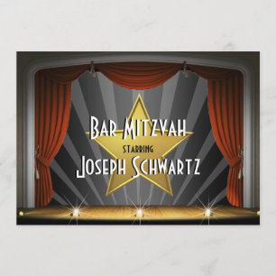 Bar Mitzvah Movie Star Invitation