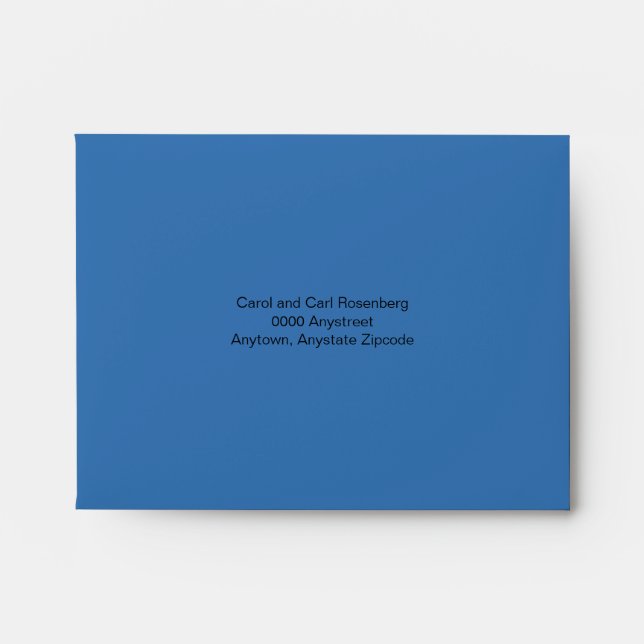 Bar Mitzvah Movie Star Reply Envelope, Blue Black Envelope (Front)