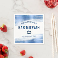 Bar Mitzvah Navy Typography Blue Foil Bold Modern