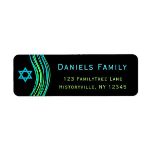 Bar Mitzvah Neon Green Prayer Shawl Label