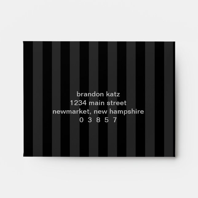 Bar Mitzvah Orange and Black Soccer Ball Envelope (Front)